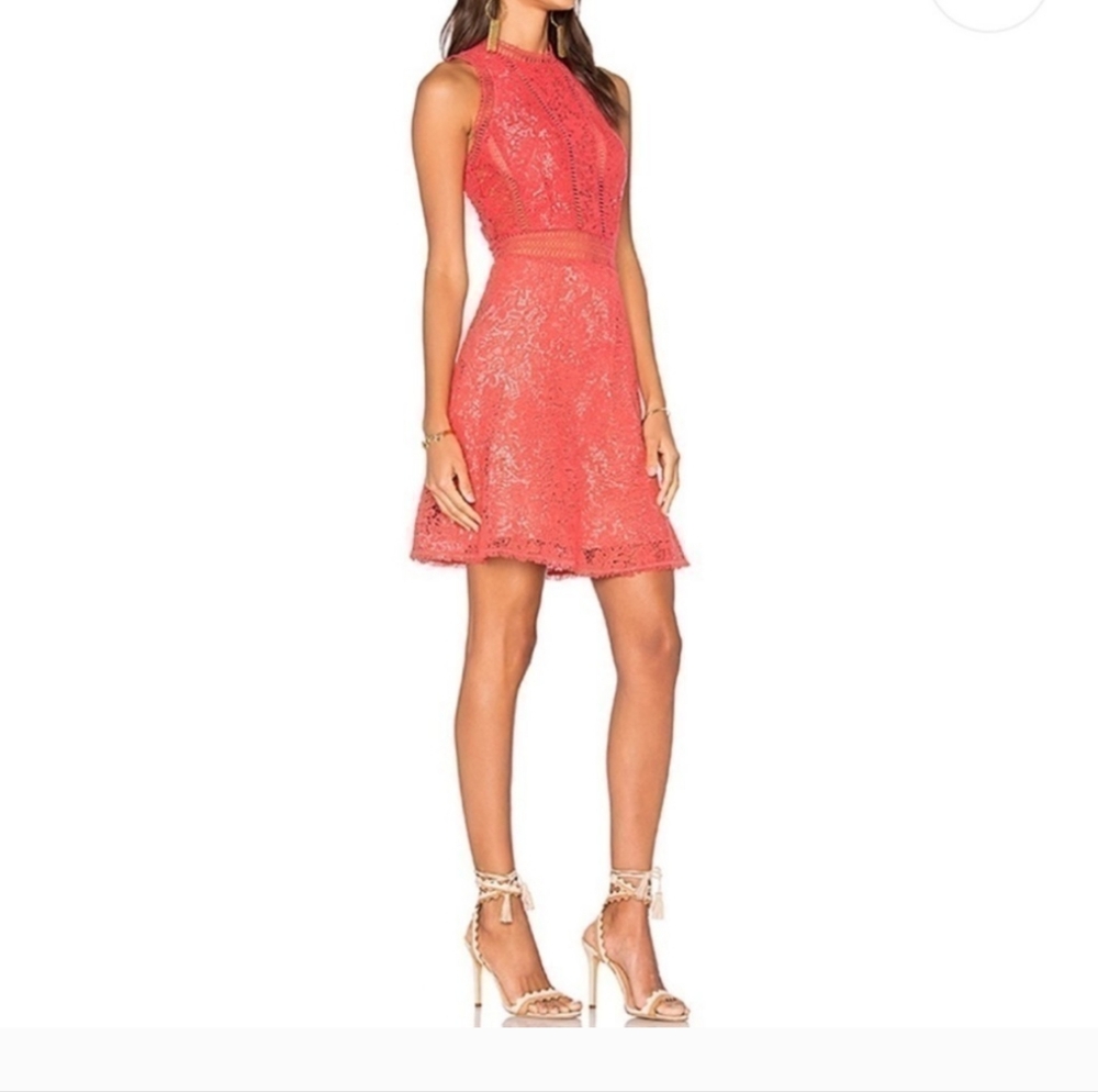 Rebecca Taylor spring summer Crochet Lace Cut Out mini Dress.